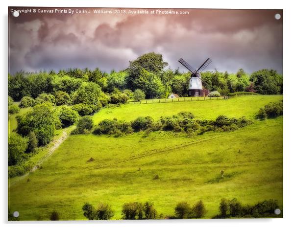 Cobstone Windmill - Turville Acrylic by Colin Williams Photography