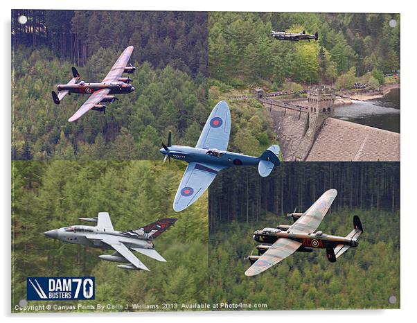 Dambusters 70 Years On The Derwent Dam Acrylic by Colin Williams Photography