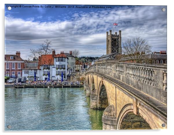 Henley On Thames And The Angel Acrylic by Colin Williams Photography