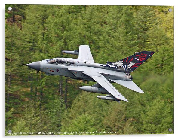 617 Squadron`s Tornado GR4 - The Derwent Dam Acrylic by Colin Williams Photography