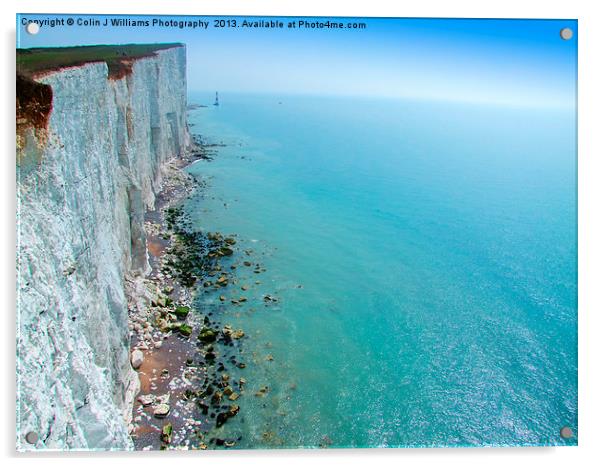 Chalk Cliffs near Beachy Head Acrylic by Colin Williams Photography