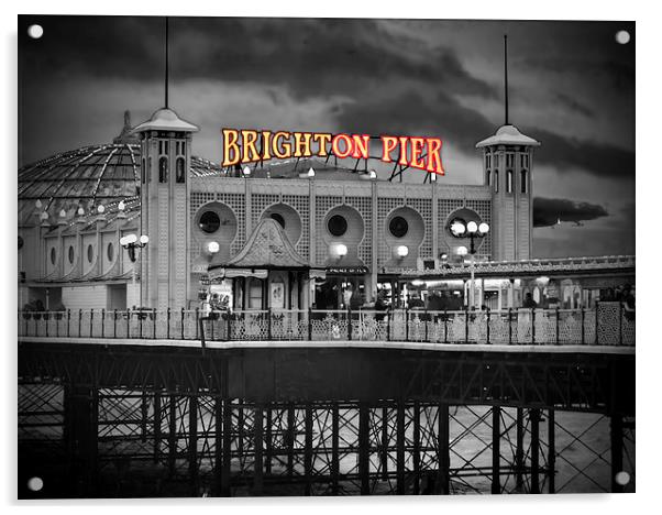 Brighton Pier Sc Acrylic by Colin Williams Photography