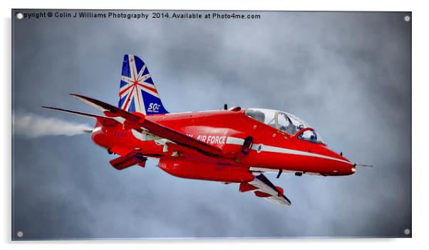  Red Arrow So Low ! - Farnborough 2014 Acrylic by Colin Williams Photography