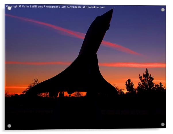  Concorde Sunrise 1 - Brooklands Acrylic by Colin Williams Photography