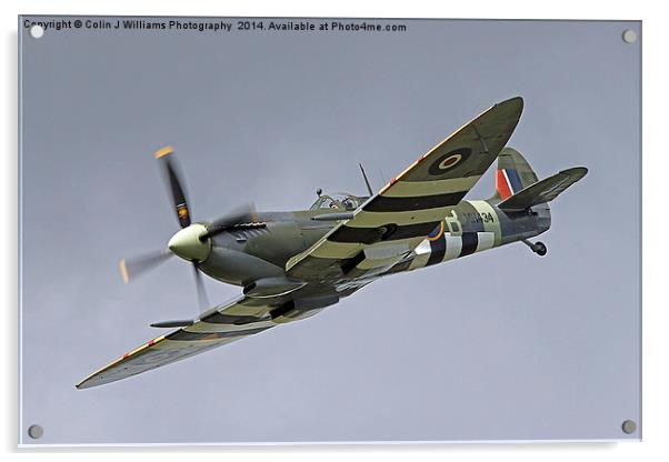  Spitfire MH 434 - Dunsfold Acrylic by Colin Williams Photography