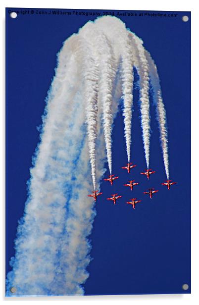  Diamond Arrival Loop - The Red Arrows Farnborough Acrylic by Colin Williams Photography