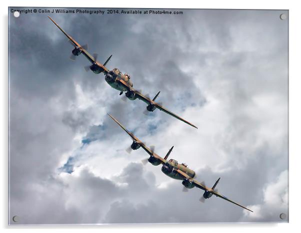  The 2 Lancasters Dunsfold  Acrylic by Colin Williams Photography