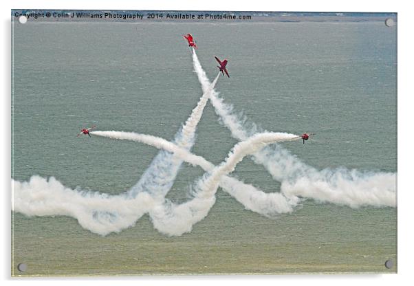  The Red Arrows - Opposition Barrel Roll - Eastbou Acrylic by Colin Williams Photography