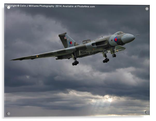  Vulcan on Final Approach Acrylic by Colin Williams Photography