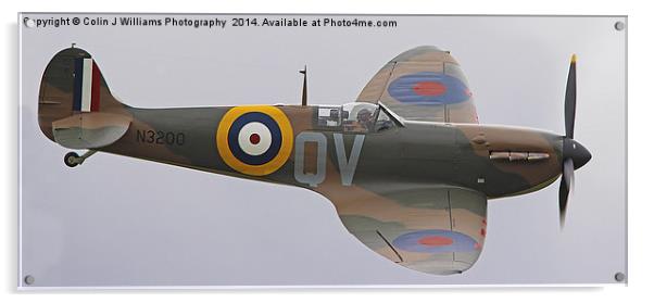  Guy Martin`s Spitfire 2 Acrylic by Colin Williams Photography
