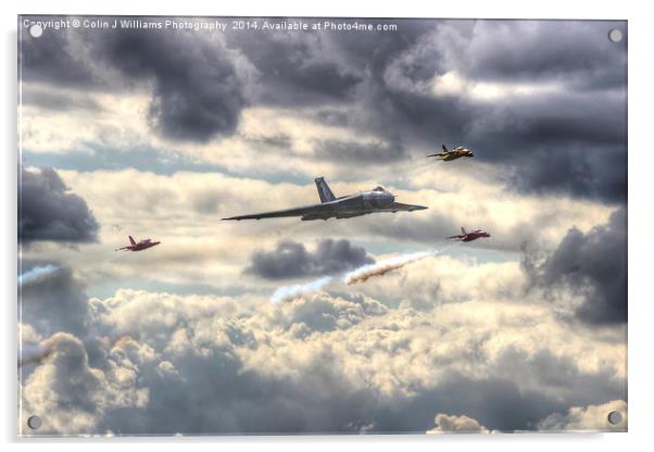  Avro Vulcan And The Gnat Display Team Dunsfold 1 Acrylic by Colin Williams Photography