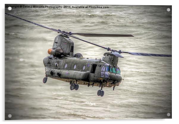  Chinook as Seen From Beachy Head - Airbourne 2014 Acrylic by Colin Williams Photography