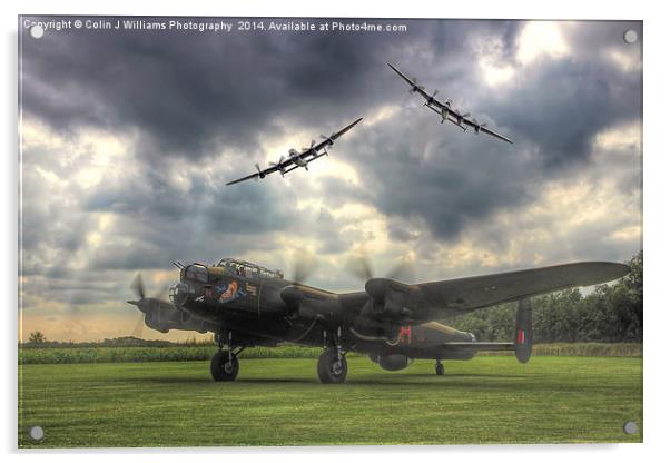  The Prince`s Break - The 3 Lancasters Acrylic by Colin Williams Photography