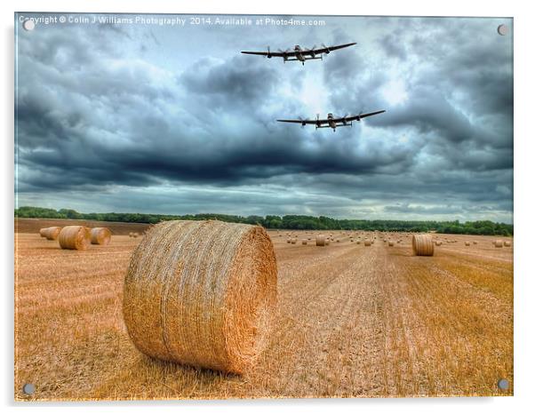  A Stormy September Evening - The 2 Lancasters  Acrylic by Colin Williams Photography