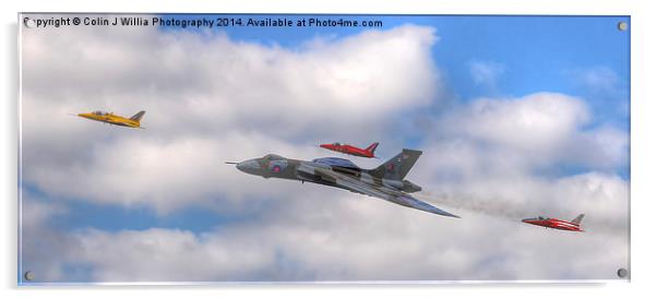  Avro Vulcan And The Gnat Display Team Dunsfold 2 Acrylic by Colin Williams Photography
