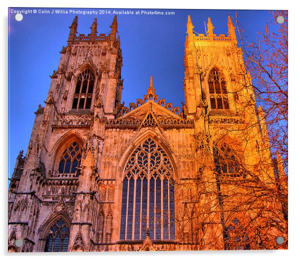  York Minster - The Golden Hour Acrylic by Colin Williams Photography