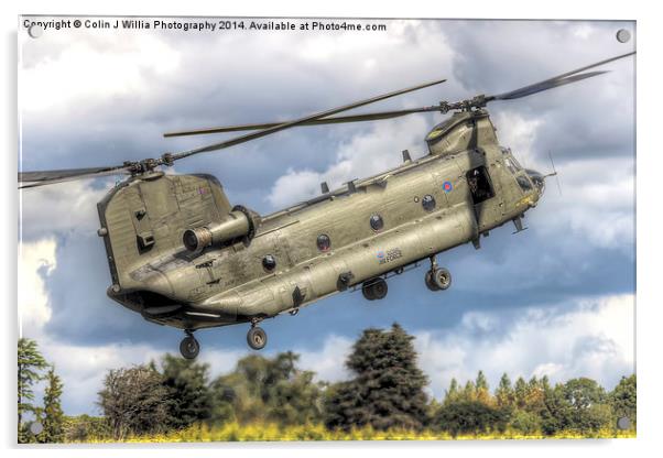  RAF Odiam Display Chinook 3 - Dunsfold 2014 Acrylic by Colin Williams Photography