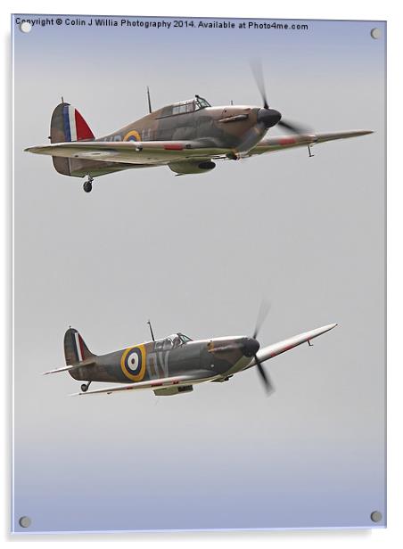  Hurricane And Spitfire 1 Acrylic by Colin Williams Photography