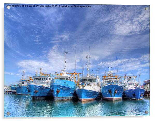  Fishing Fleet Fremantle WA  Acrylic by Colin Williams Photography