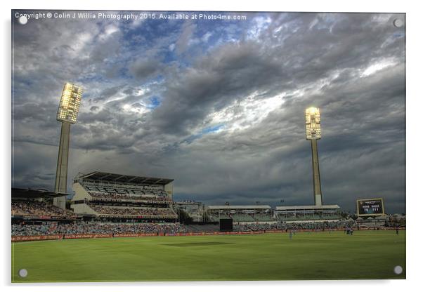  WACA Perth WA - England V India ODI International Acrylic by Colin Williams Photography