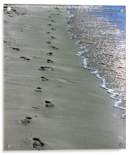  Footprints in The Sand Acrylic by Colin Williams Photography