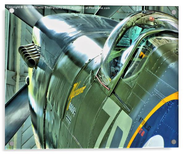  Spitfire MH434 Reflections Acrylic by Colin Williams Photography