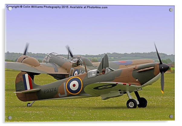  Spitfire And Blenheim Duxford  2015 - 3 Acrylic by Colin Williams Photography