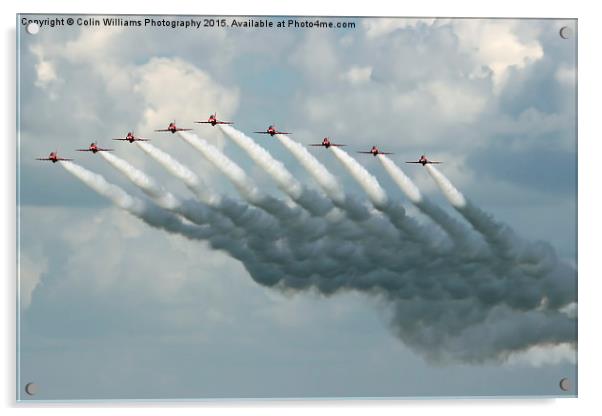  Big Battle - The Red Arrows Farnborough 2015 Acrylic by Colin Williams Photography