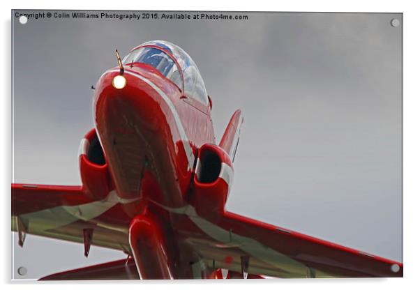 Red 10 Departs From Farnborough  Acrylic by Colin Williams Photography