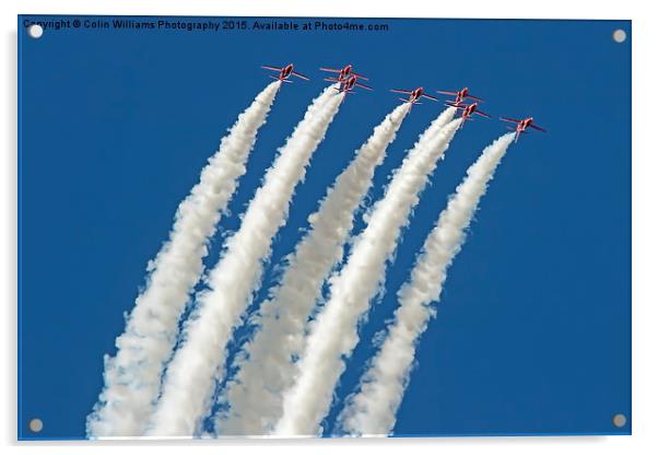   The Red Arrows RIAT 2015 8 Acrylic by Colin Williams Photography