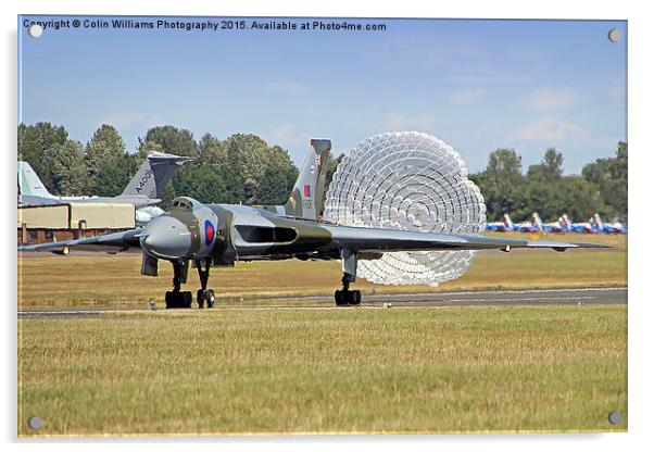  Avro Vulcan Landing Riat 2015 Acrylic by Colin Williams Photography