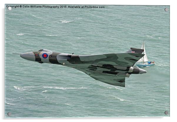   Vulcan XH558 from Beachy Head 3 Acrylic by Colin Williams Photography