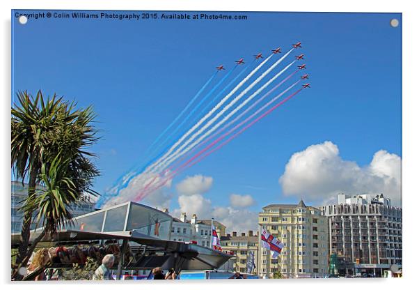   Red Arrows Eastbourne 2 Acrylic by Colin Williams Photography