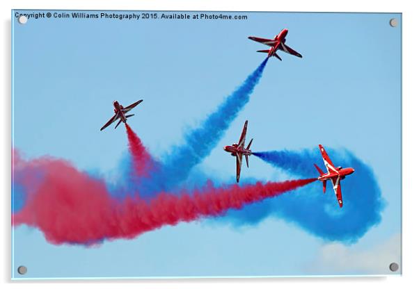  The Red Arrows RIAT 2015 15 Acrylic by Colin Williams Photography