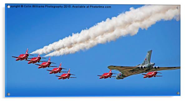  Final Vulcan flight with the red arrows 12 Acrylic by Colin Williams Photography