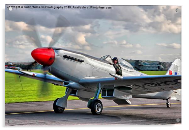  SPITFIRE FRXVIIIE SM845 Duxford Acrylic by Colin Williams Photography