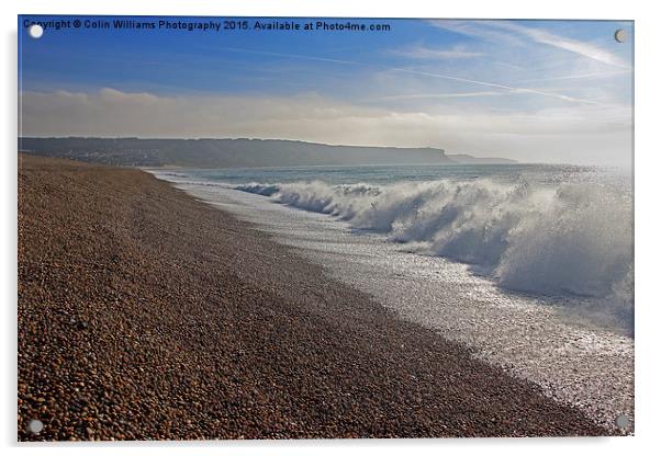   Chesil Beach Portland Dorset 2 Acrylic by Colin Williams Photography