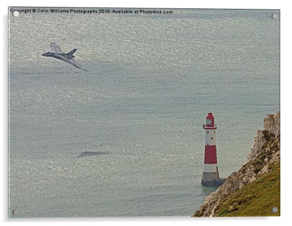   Vulcan XH558 from Beachy Head 8 Acrylic by Colin Williams Photography