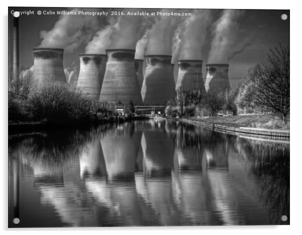 Ferrybridge 2 BW Acrylic by Colin Williams Photography