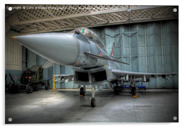 Eurofighter Typhoon At Rest  Acrylic by Colin Williams Photography