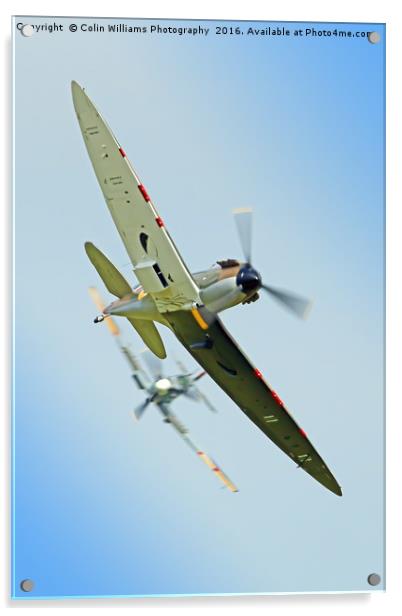 The Guy Martin Spitfire Tailchase Duxford Acrylic by Colin Williams Photography