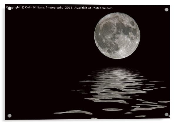 Rising Supermoon Acrylic by Colin Williams Photography