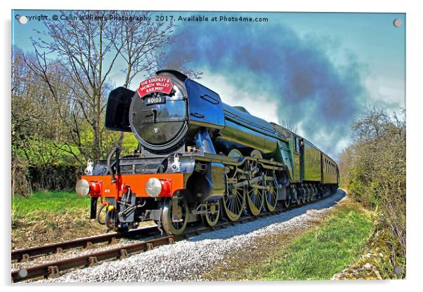 The flying Scotsman on the  KWVR - 1 Acrylic by Colin Williams Photography