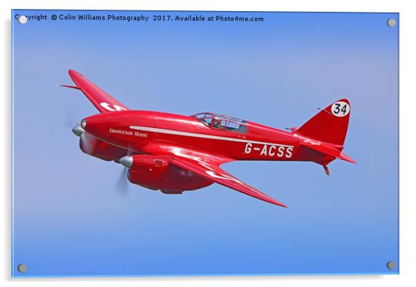 The Shuttleworth DH88 COMET -1 Acrylic by Colin Williams Photography