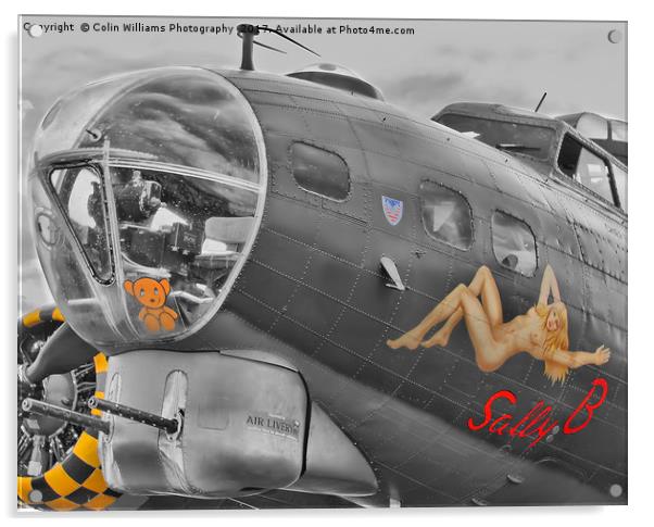 Memphis Belle Known as Sally B - 2 Acrylic by Colin Williams Photography