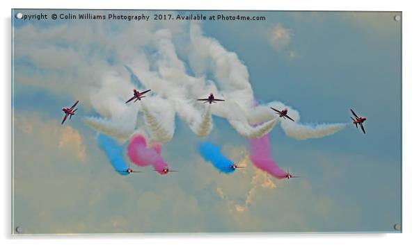 The Red Arrows At Flying Legends 1 Acrylic by Colin Williams Photography