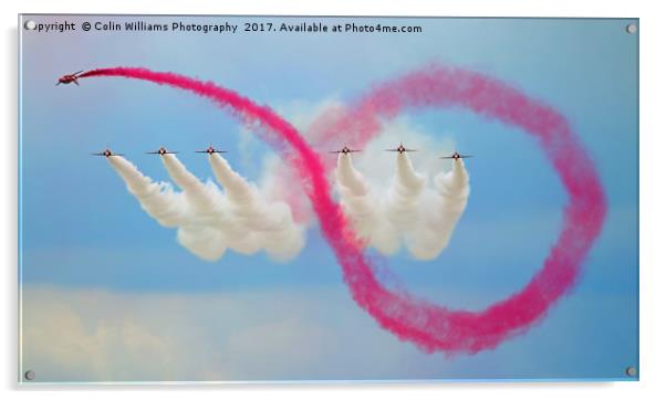 The Red Arrows At Flying Legends 2 Acrylic by Colin Williams Photography