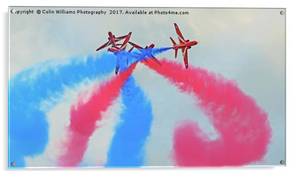 The Red Arrows At Flying Legends 3 Acrylic by Colin Williams Photography