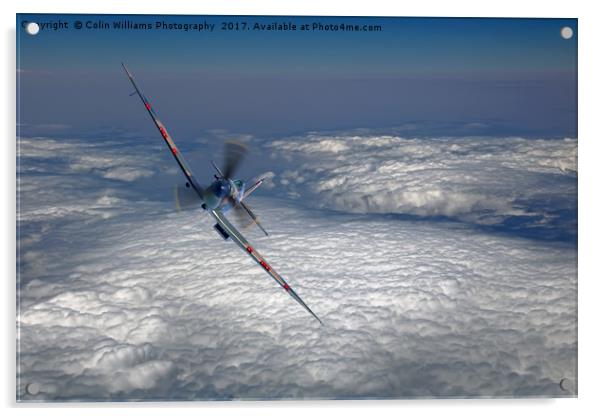 Spitfire in the Clouds 2 Acrylic by Colin Williams Photography