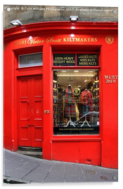Kiltmakers - Edinburgh Acrylic by Colin Williams Photography